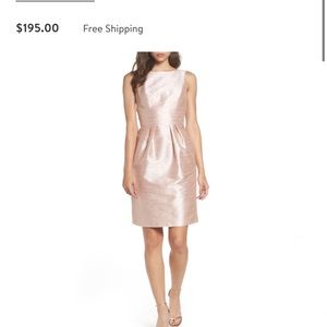 Alfred dung petal pink boatneck sheath dress